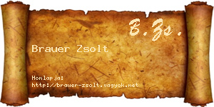 Brauer Zsolt névjegykártya